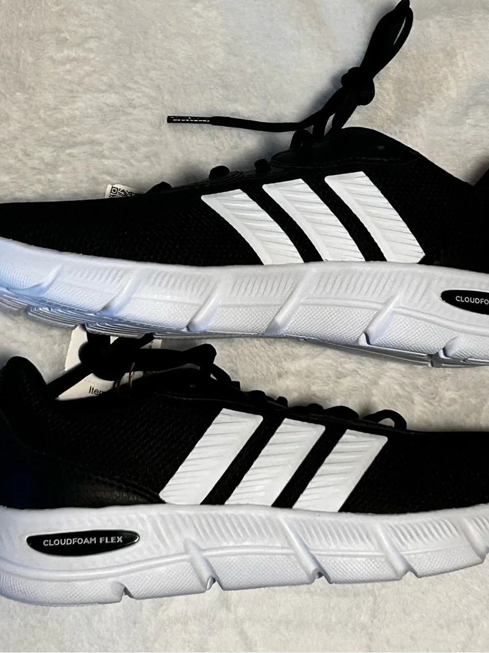 adidas Kids Black and White Mesh Athletic Sneakers